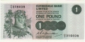 Clydesdale Bank Ltd 1963 To 1981 1 Pound,  6. 1.1975